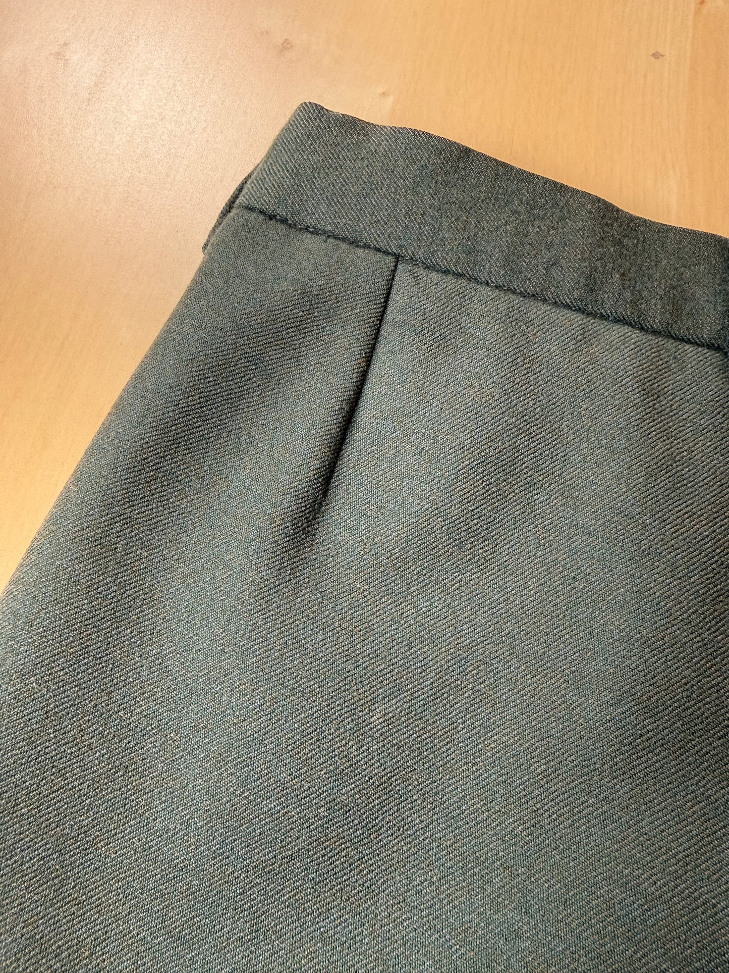 Pantaloni anni ‘80 in flanella verde - tg. 46/48