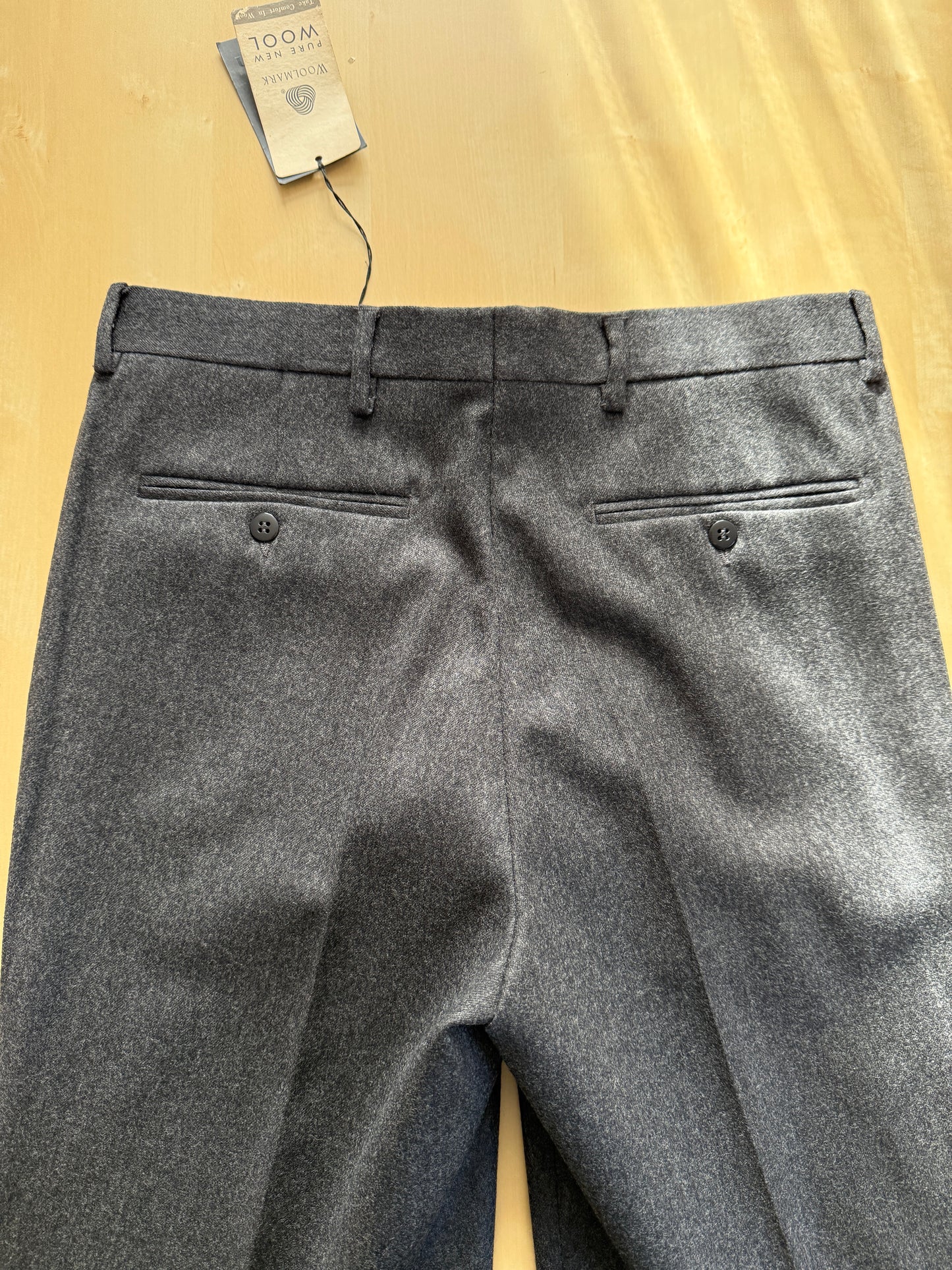 Pantaloni anni ‘90 flanella antracite (NOS) - tg. 46/48