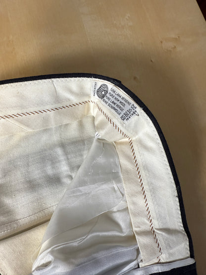 Pantaloni anni ‘70/‘80 flanella antracite trama righe (NOS) - tg. 44/46