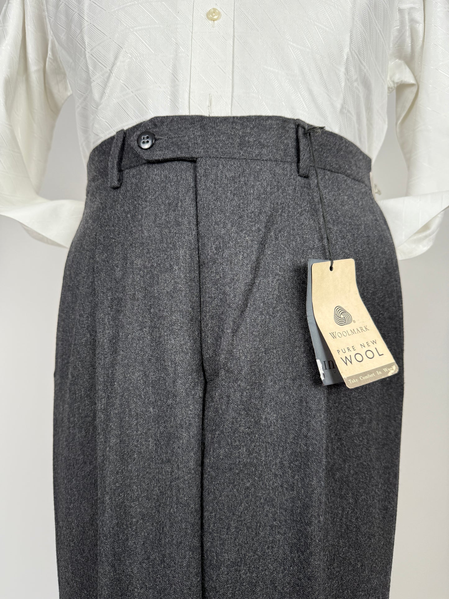 Pantaloni anni ‘90 flanella antracite (NOS) - tg. 46/48