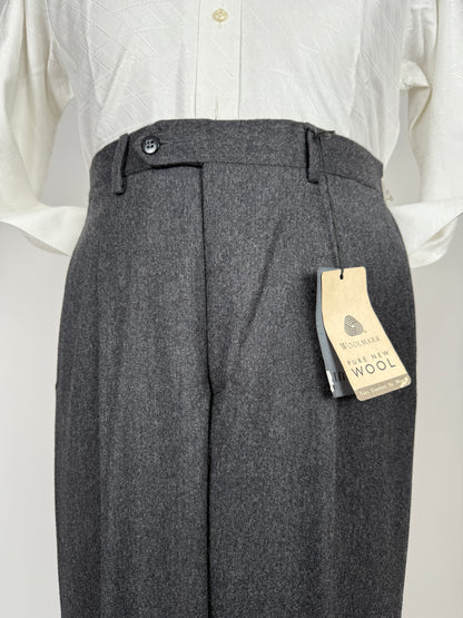 Pantaloni anni ‘90 flanella antracite (NOS) - tg. 46/48
