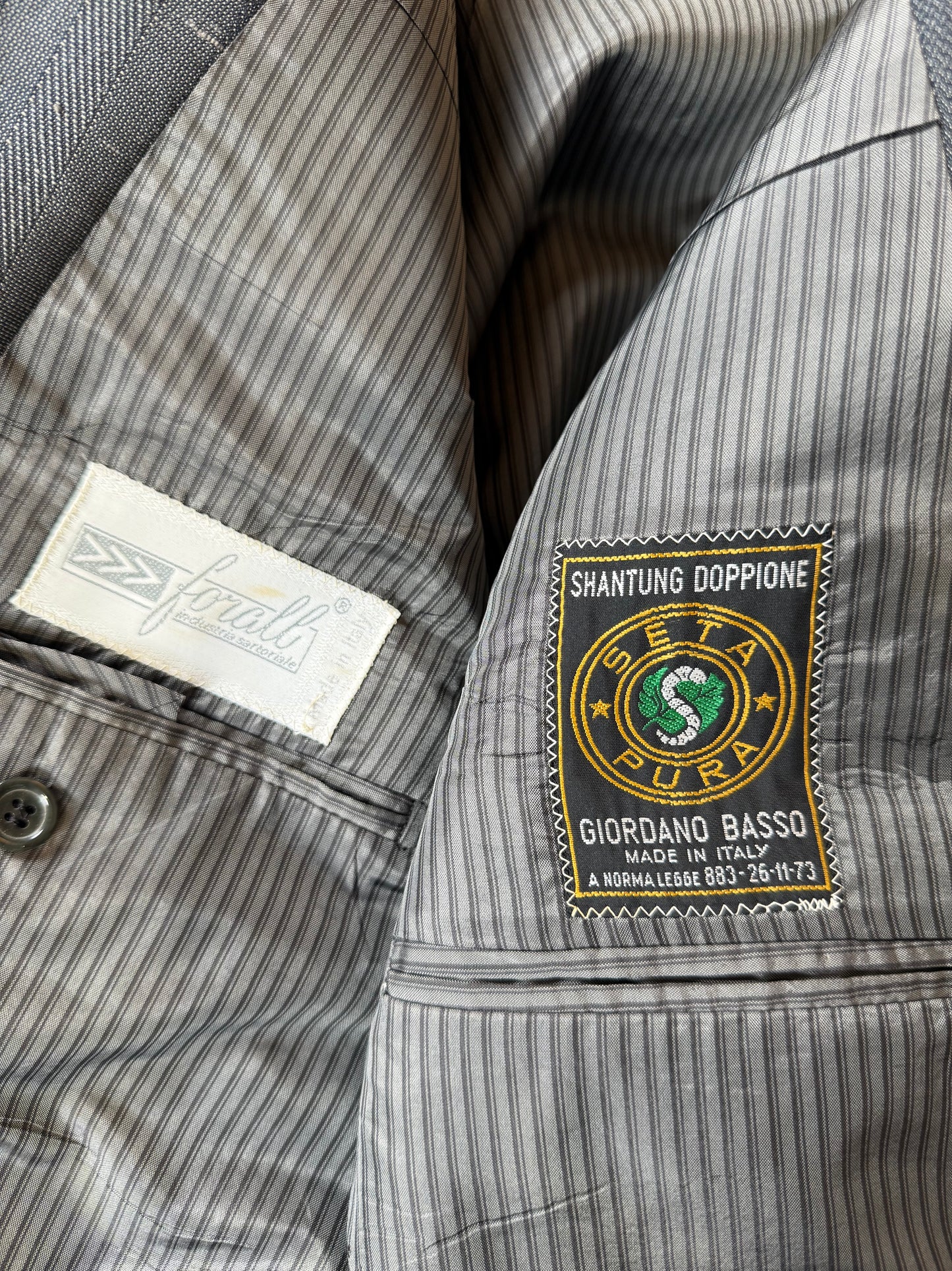 Giacca da smoking anni '80 in seta shantung - tg. 50