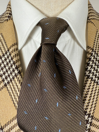 Cravatta Burberry marrone micro fantasia