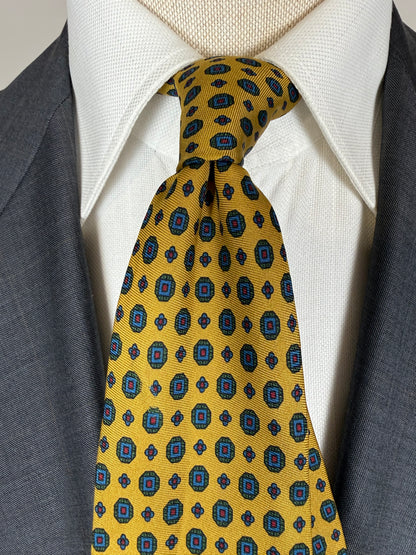 Cravatta Etro giallo micro fantasia