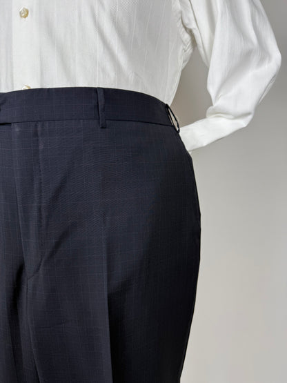 Completo Corneliani fresco lana blu a quadri - tg. 52/54