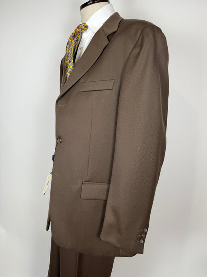 Completo anni ‘90 in twill marrone/cachi (NOS) - tg. 56