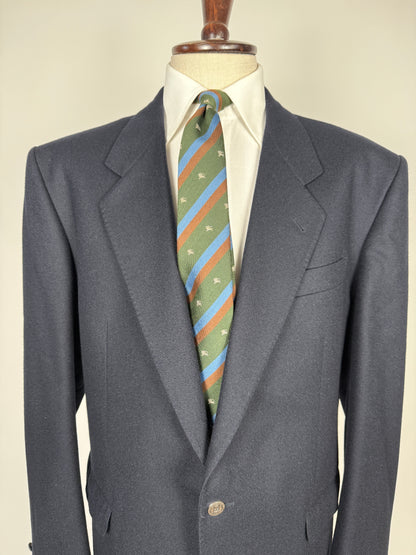 Blazer anni ‘70/‘80 flanella blu Marzotto - tg. 56/58