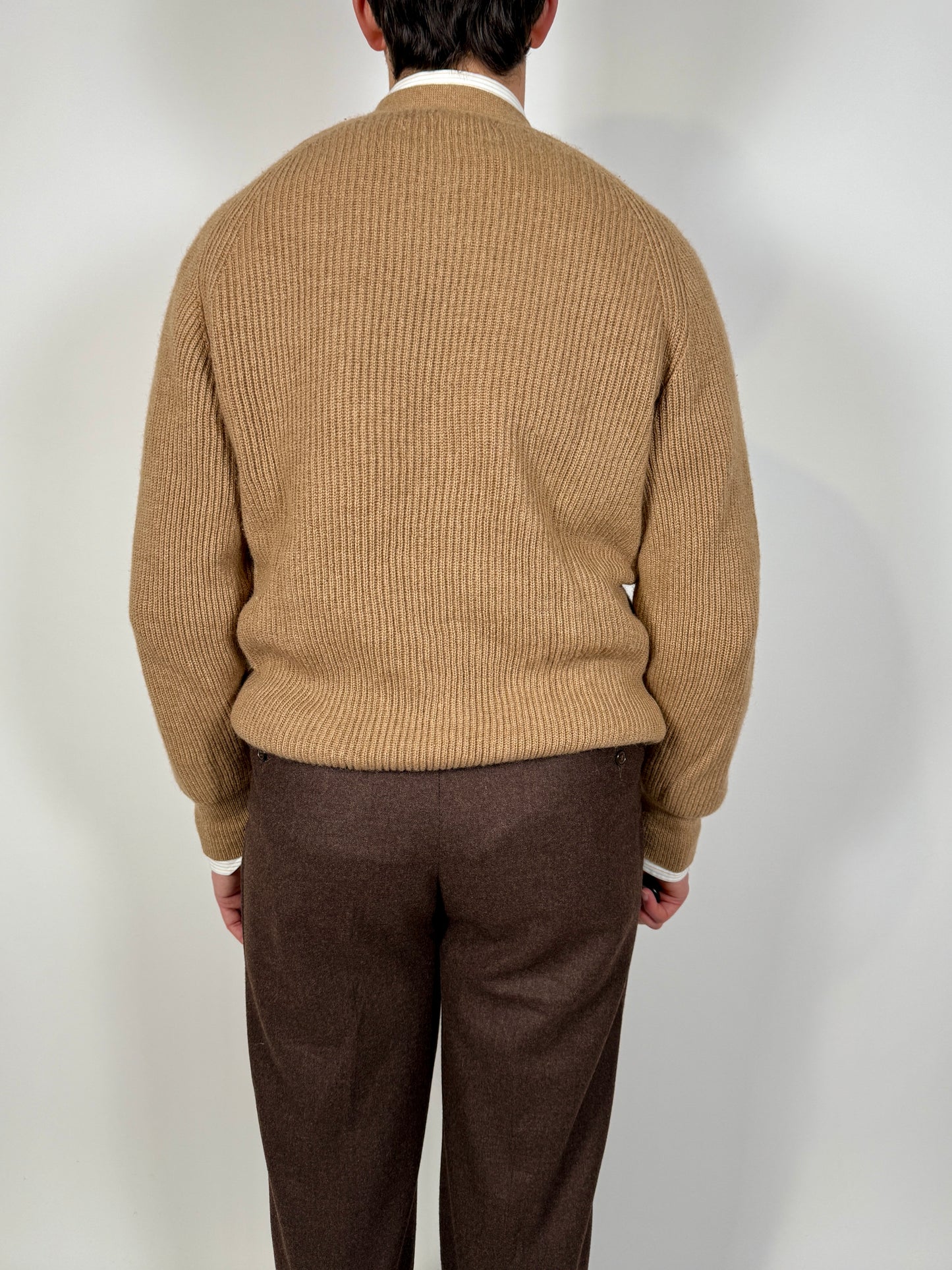 Cardigan costa inglese 100% cammello - M/L