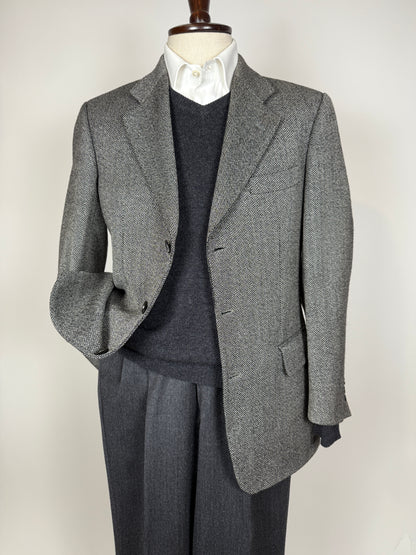 Giacca anni ‘90 herringbone grigio - tg. 48