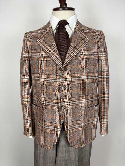Giacca sartoriale anni ‘70 tweed principe di Galles - tg. 48 corta