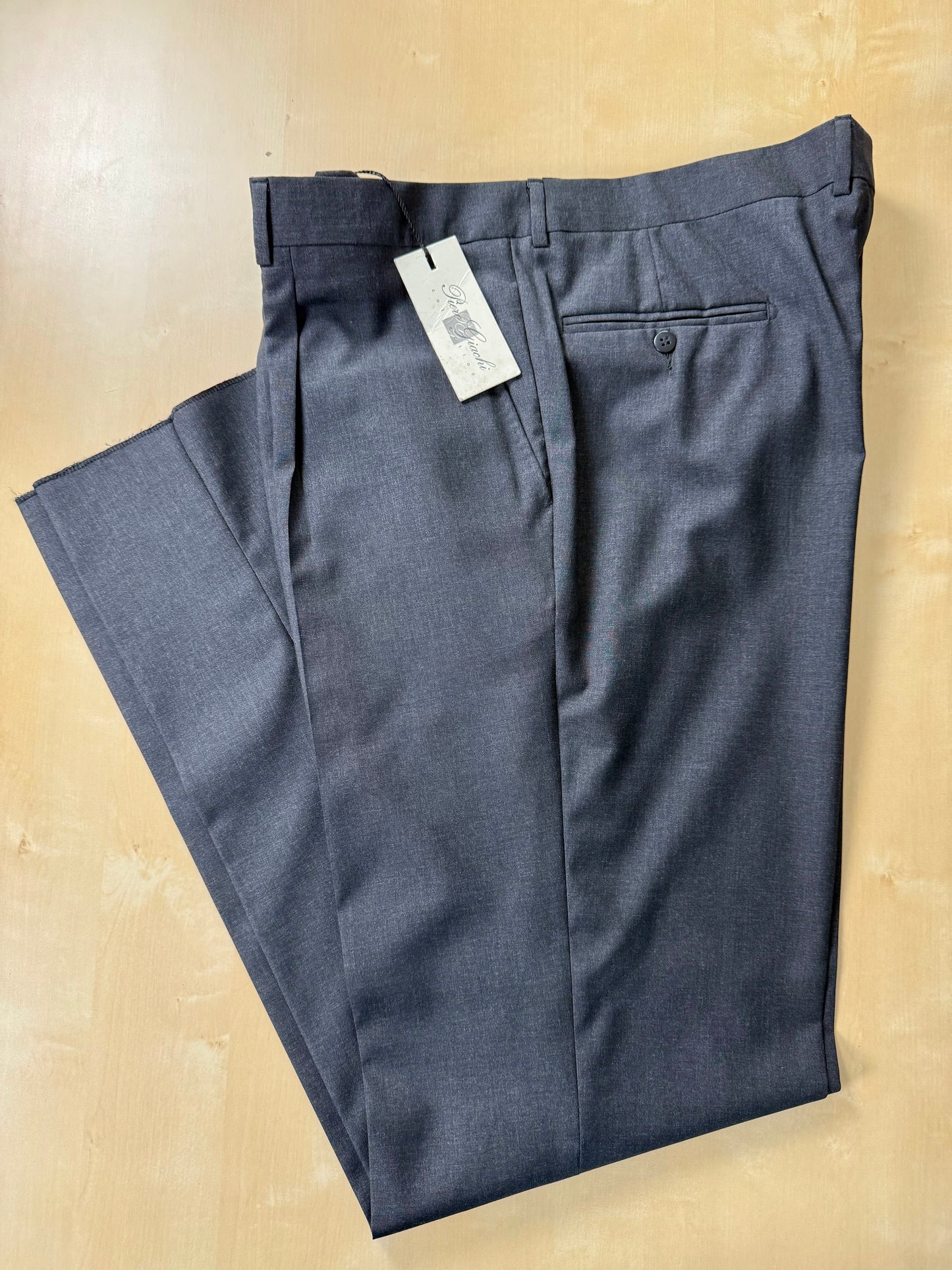 Pantaloni fresco lana grigio antracite anni '90 (NOS) - tg. 56/58