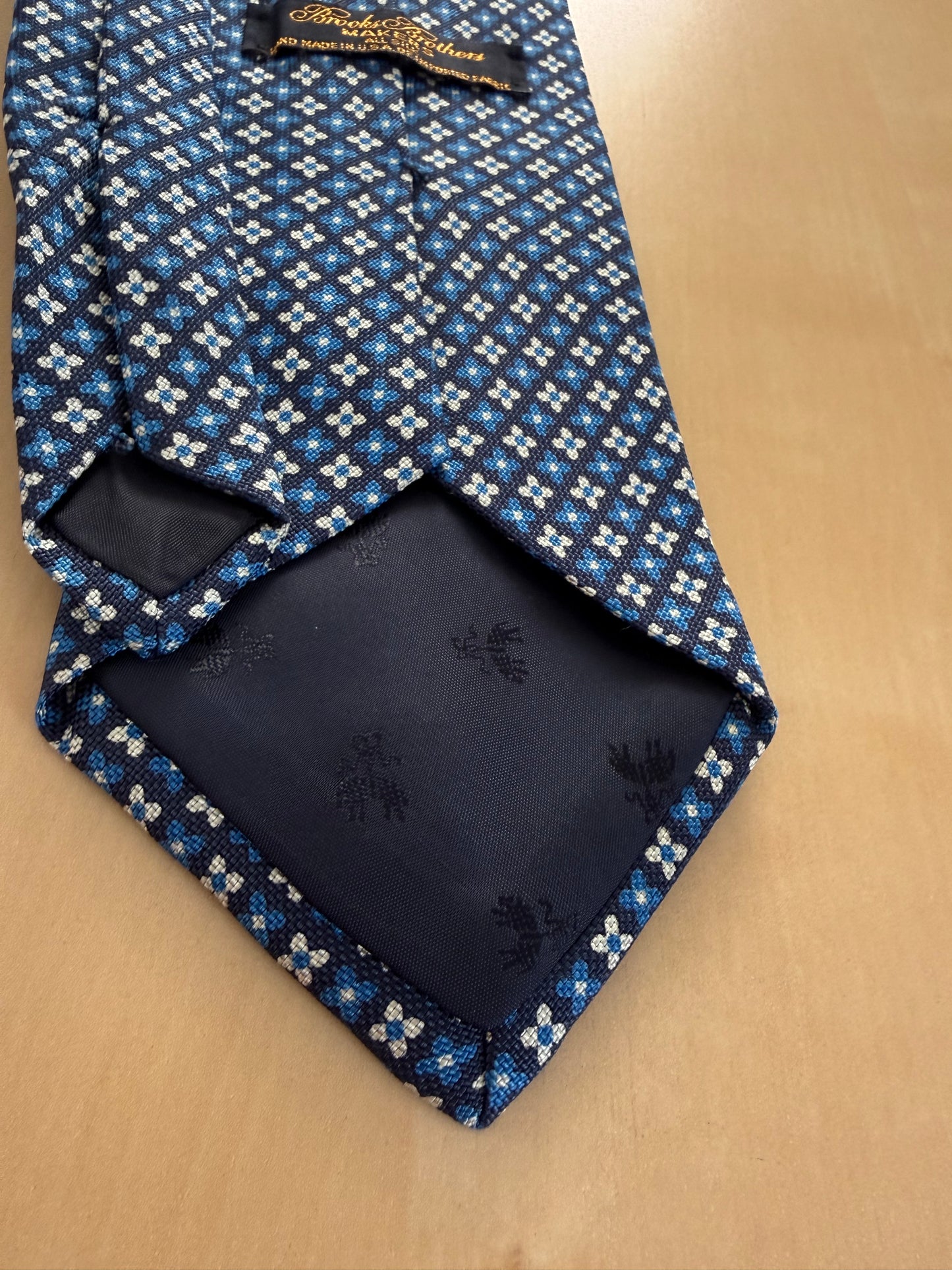 Cravatta Brooks Brothers blu micro fantasia