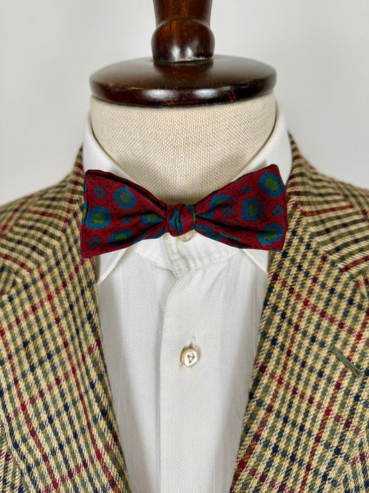 Papillon vintage rosso micro fantasia