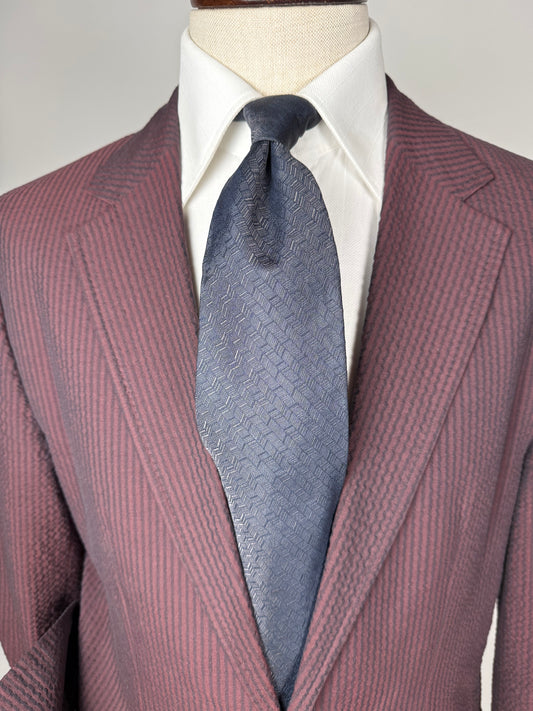 Cravatta Valentino chevron grigio jacquard