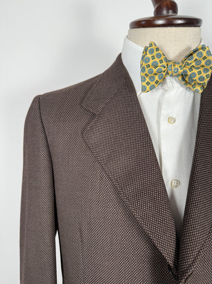 Giacca anni ‘60 marrone in lana occhio di pernice - tg. 50