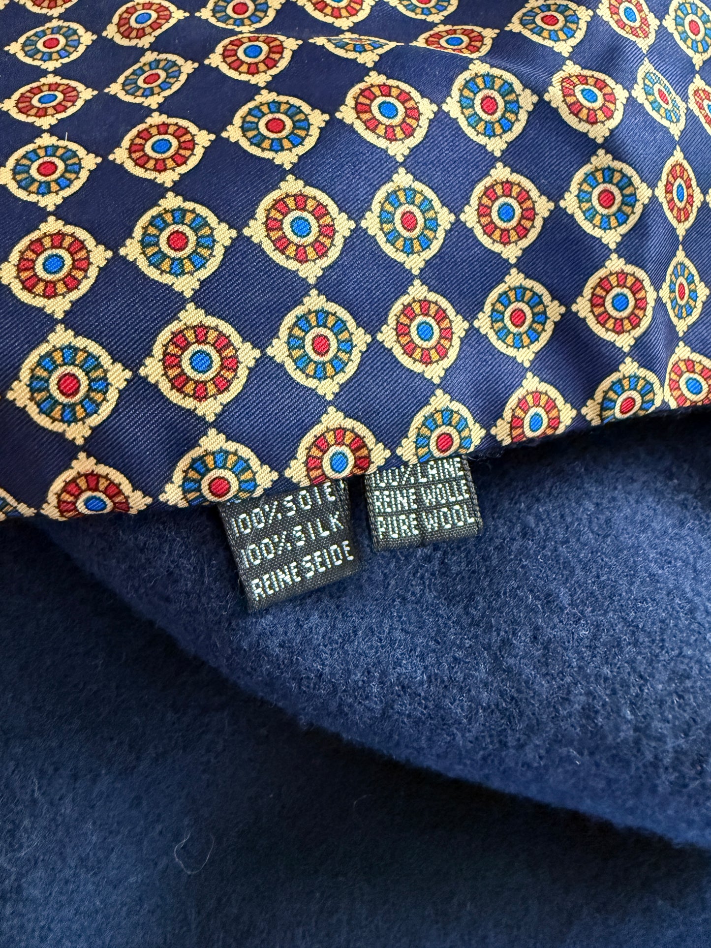 Sciarpa double face seta e lana