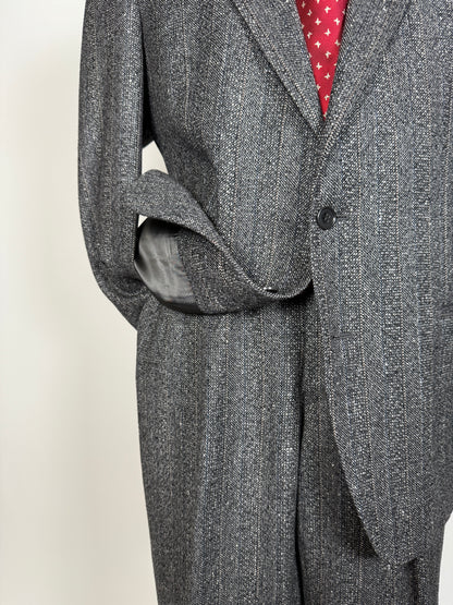 Completo anni ‘70/‘80 tweed lana e seta - tg. 52/54