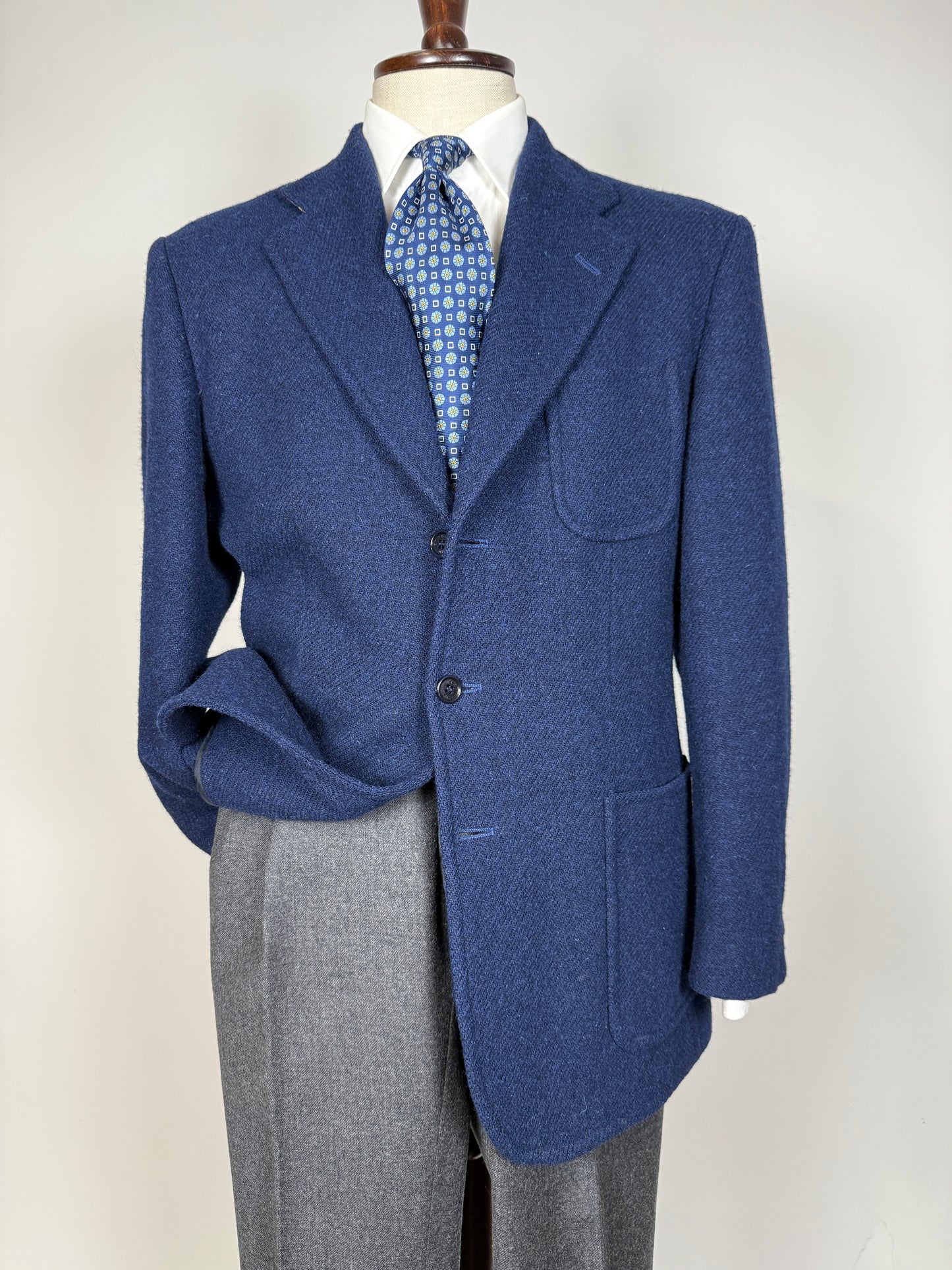 Giacca Etro tweed blu china - tg. 52