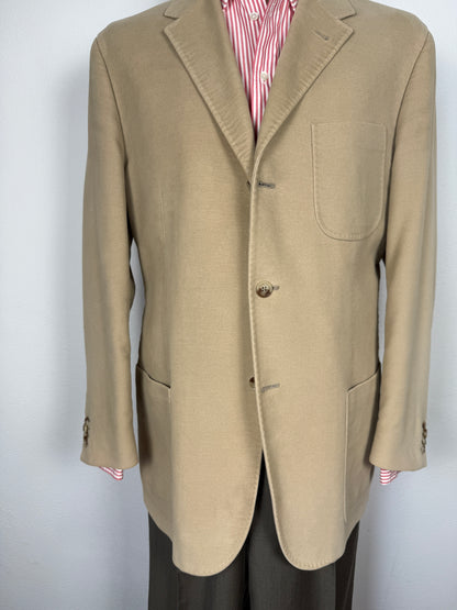 Giacca Corneliani in velluto liscio beige - tg. 54