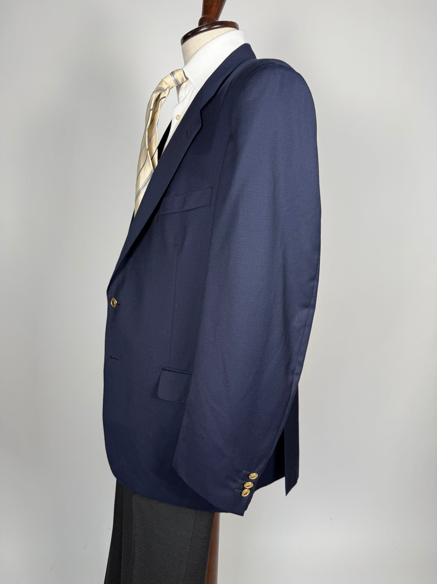 Blazer navy flanella pettinata - tg. 56