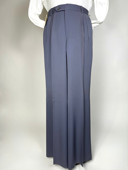 Pantaloni anni ‘70 twill di lana carta da zucchero (NOS) - tg. 46