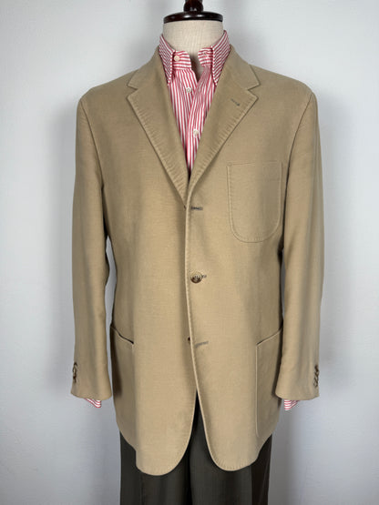 Giacca Corneliani in velluto liscio beige - tg. 54