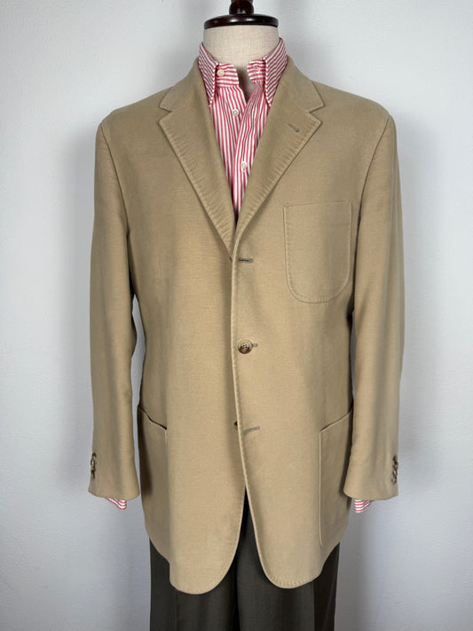 Giacca Corneliani in velluto liscio beige - tg. 54