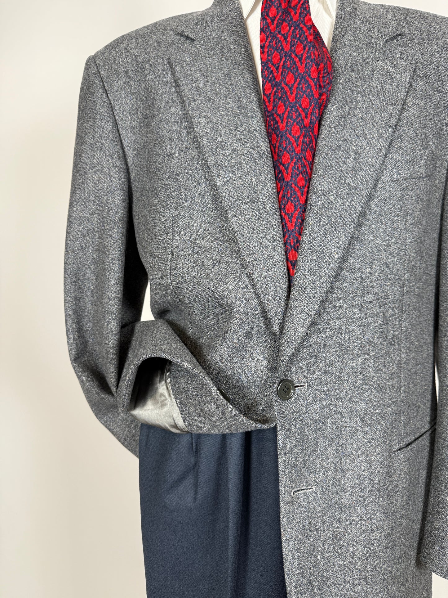 Giacca Missoni anni ‘80 grigio petrolio donegal - tg. 52