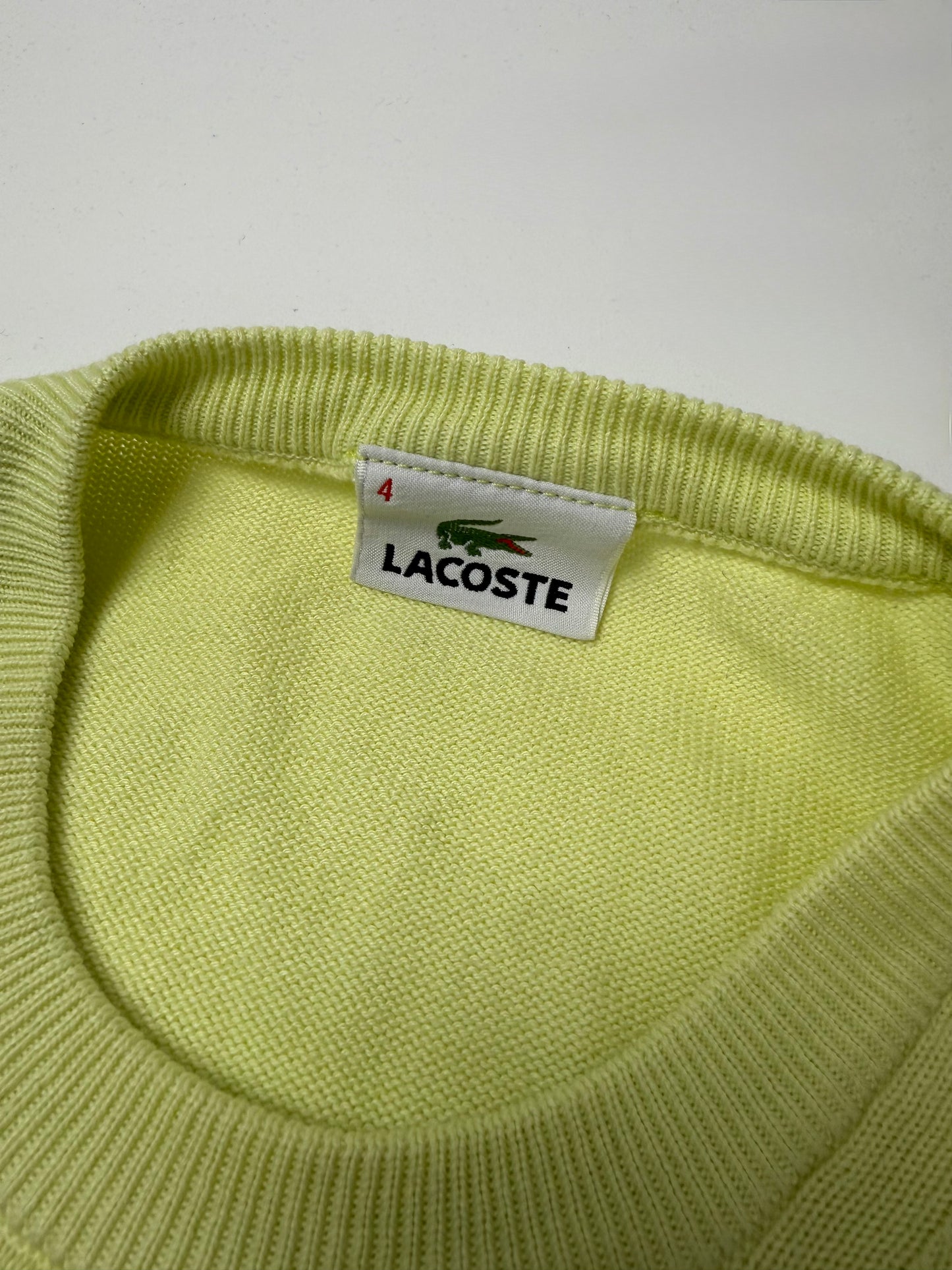Pullover Lacoste giallo 100% cotone - M