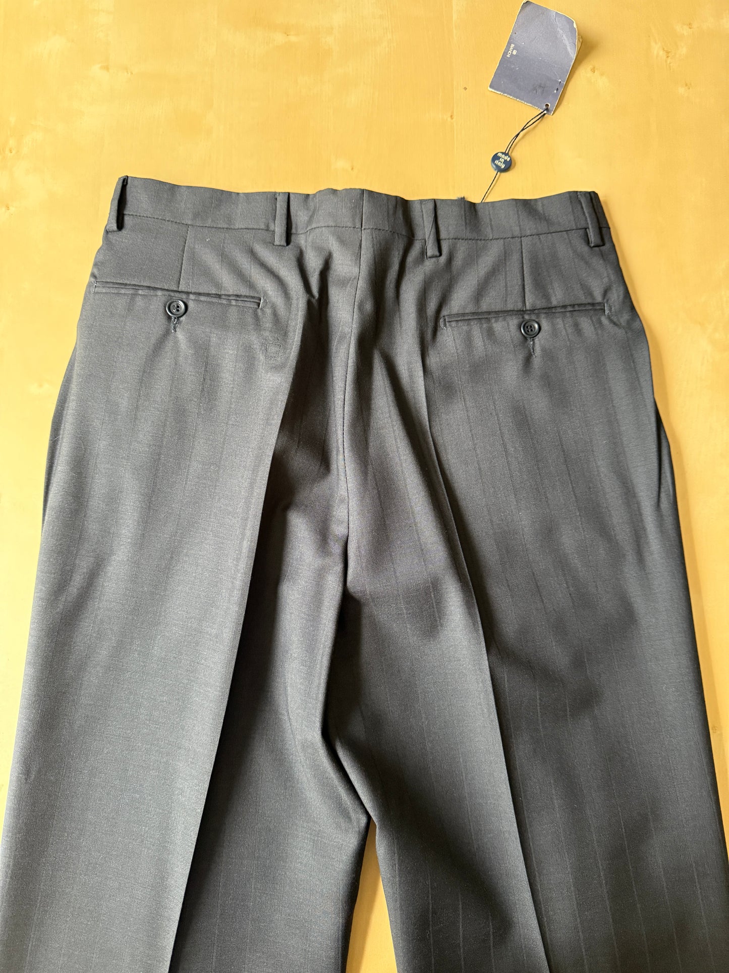 Pantalone in fresco lana blu gessato (NOS) - tg. 48