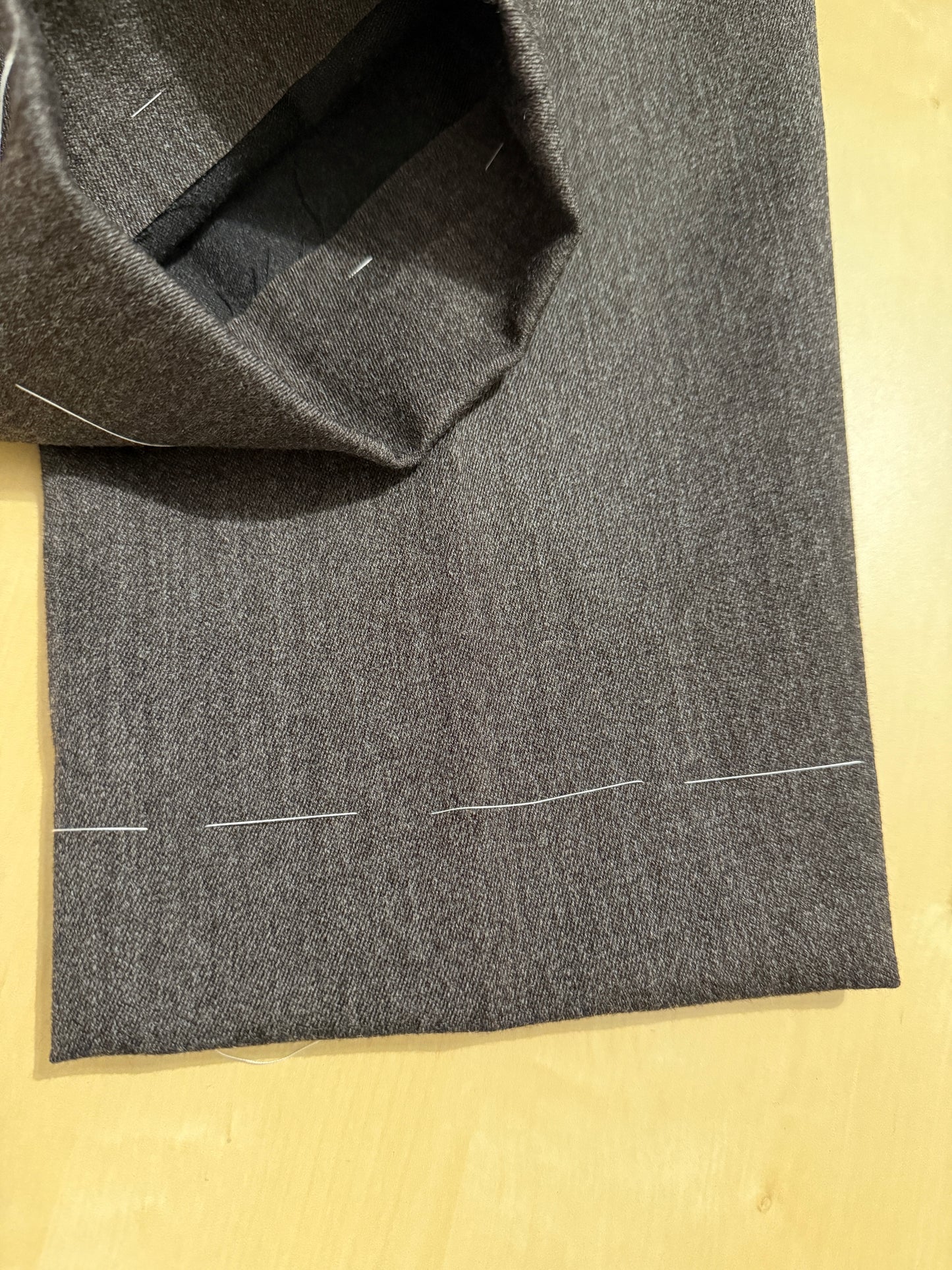 Pantalone anni ‘70 in flanella marrone con tasche alla carrettiera (NOS) - tg. 44/46