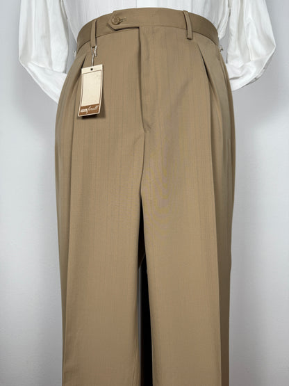 Completo doppiopetto Forall anni '70/'80 in twill beige (NOS) - tg.48