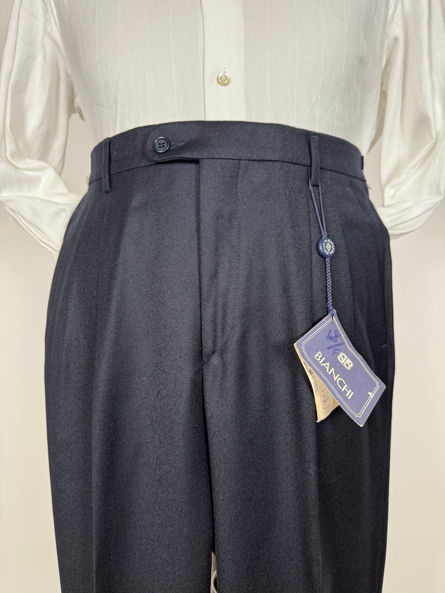 Pantaloni flanella blu notte (NOS) - tg. 46/48