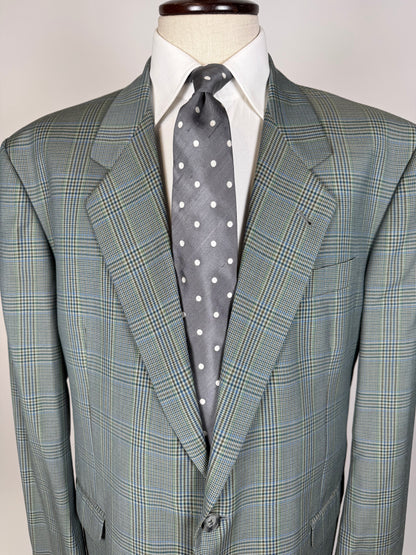 Giacca anni ‘80 fresco lana Galles verde salvia - tg. 58