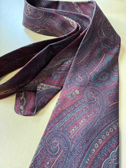 Cravatta vintage paisley bordeaux