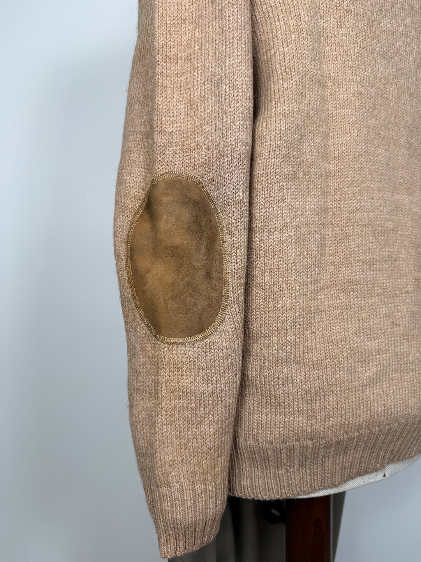 Cardigan vintage in cammello e lana - tg. L (50/52)