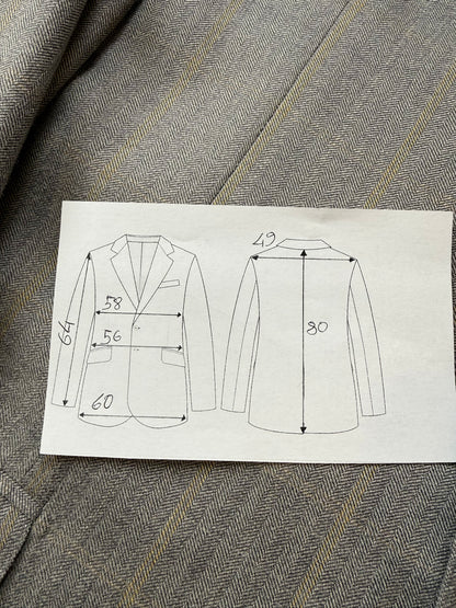 Giacca Isaia seta e lana herringbone - tg. 52