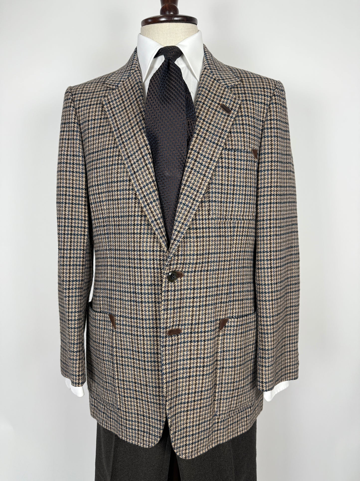 Giacca tweed pied-de-poule Lane Crawford Hong Kong anni ‘60/‘70 - tg. 48/50