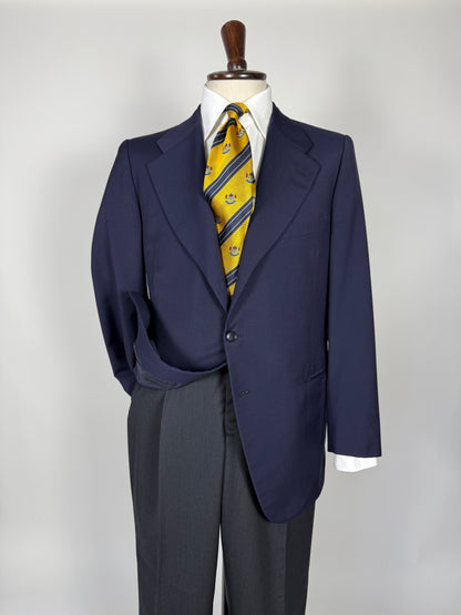 Giacca anni '60/'70 lana-terital blu - tg. 50/52