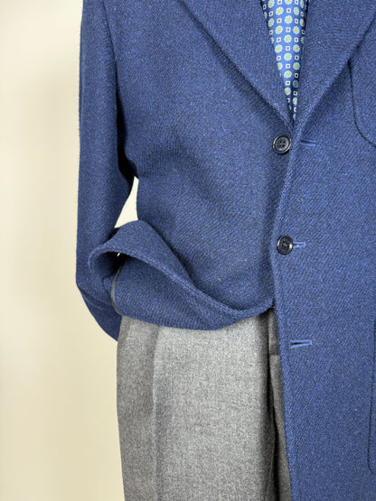 Giacca Etro tweed blu china - tg. 52