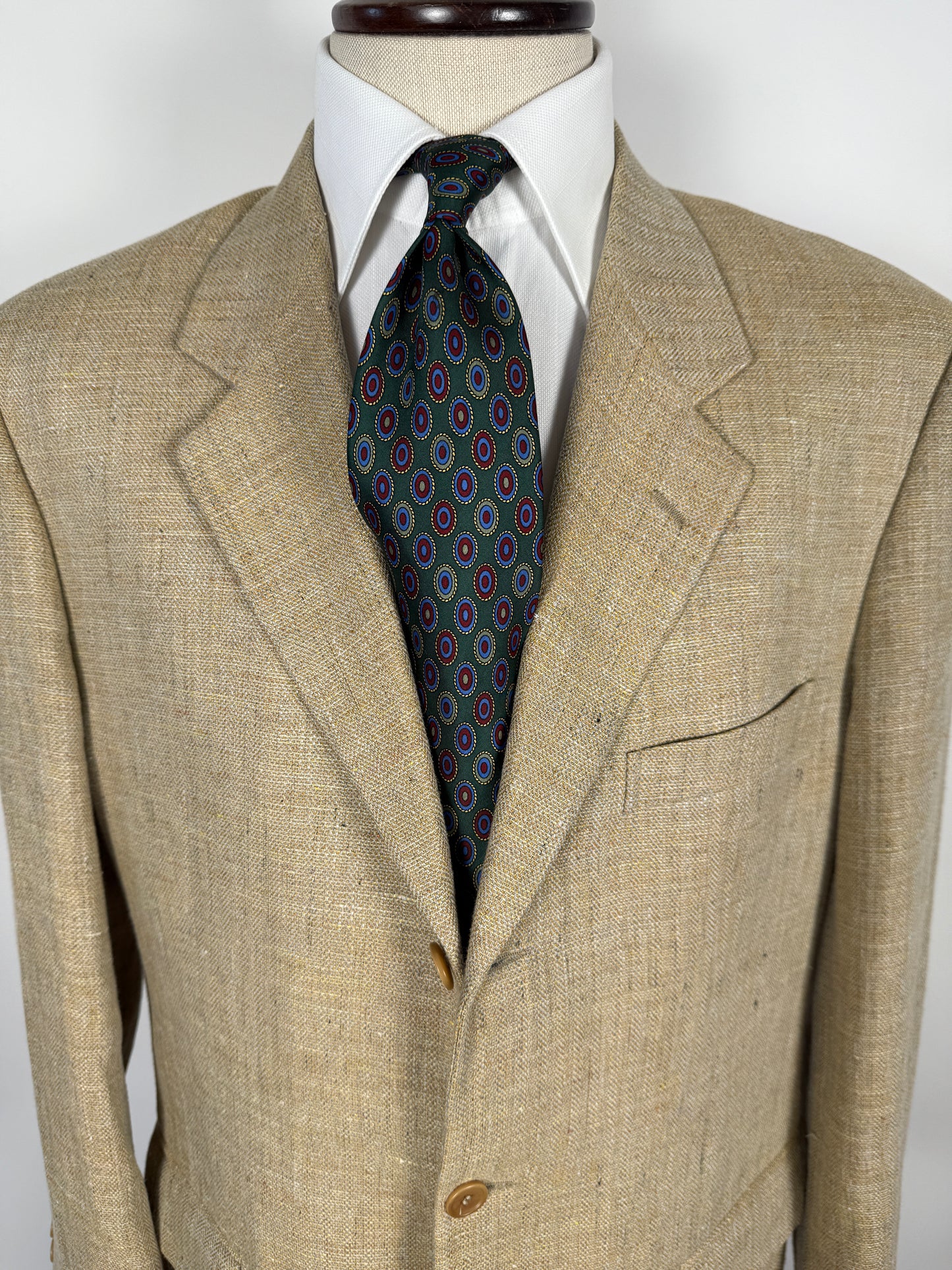 Giacca anni ‘90 in tela misto lino, lana e mohair - tg. 52/54