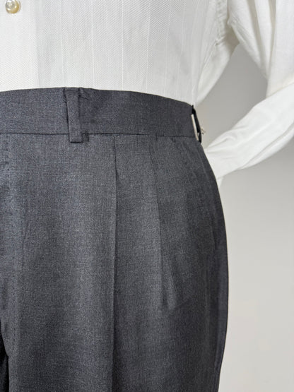 Pantaloni anni '80 flanella pettinata antracite - tg. 48/50