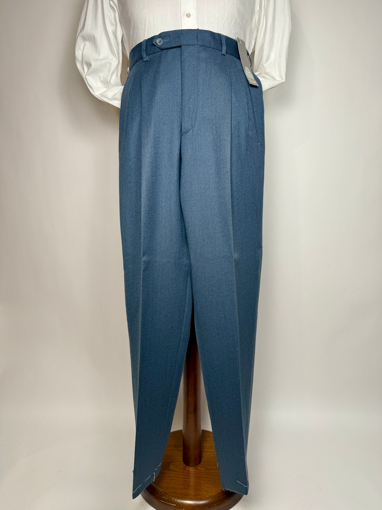 Pantaloni anni ‘80 blu petrolio (NOS) - tg. 46