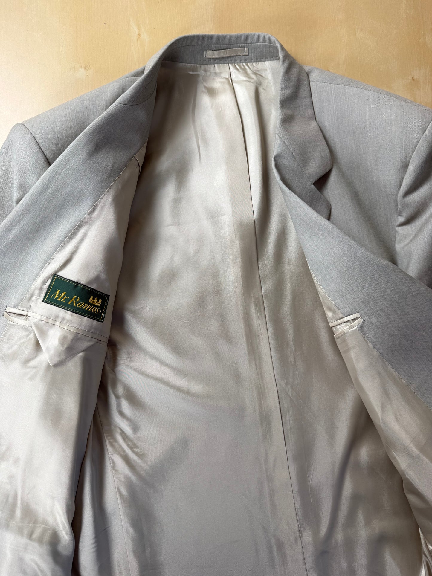 Completo fresco lana verde salvia anni '80 (NOS) - tg. 58 drop 4