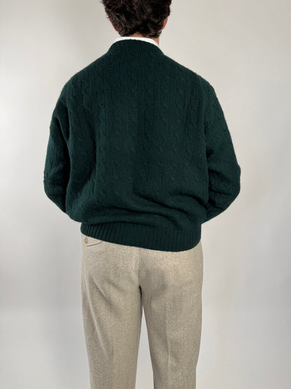 Maglione Polo Ralph Lauren in pura lana a trecce - L