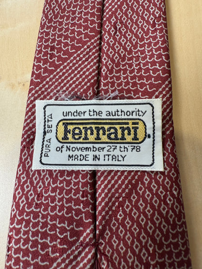 Cravatta Ferrari vintage F jacquard