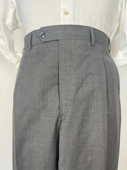 Pantaloni anni ‘90 in fresco lana grigio antracite (NOS) - tg. 52/54