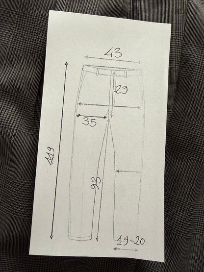 Pantaloni anni ‘80 fresco lana principe di Galles (NOS) - tg. 48