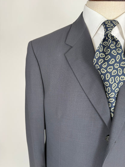 Completo Armani anni '90 fresco lana grigio petrolio - tg. 54