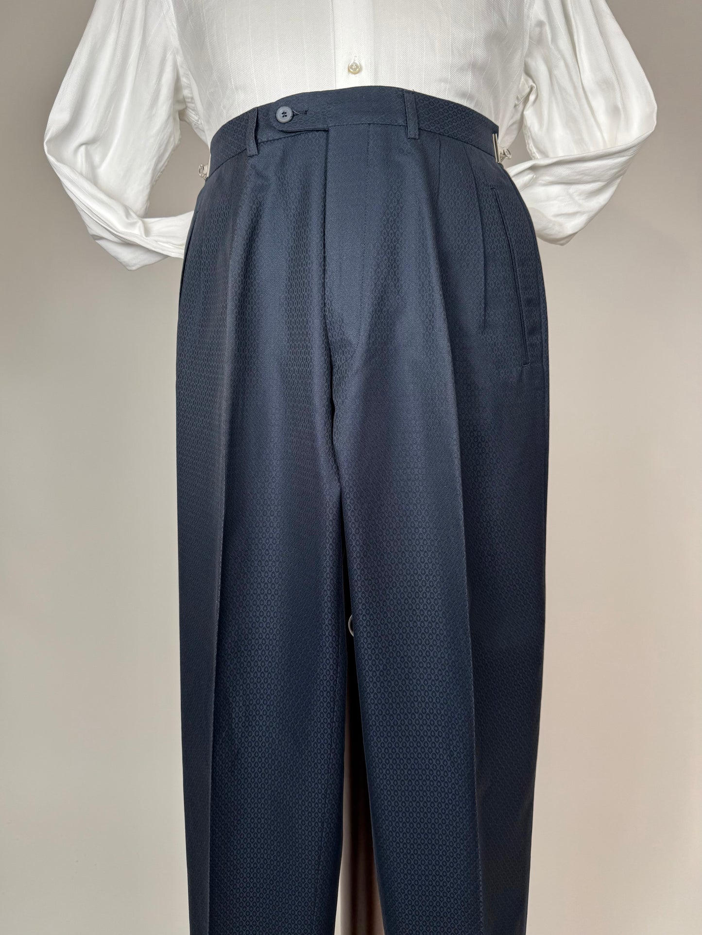 Pantaloni cotone fantasia jacquard anni '80 (NOS) - tg. 44/46